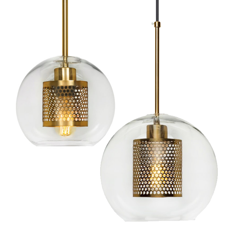 Perforated Vessel Pendant Lamp Gold Ball Золотой Прозрачное Стекло Perforated Vessel Pendant Lamp Gold Ball Золотой Прозрачное Стекло в Челябинске | Loft Concept