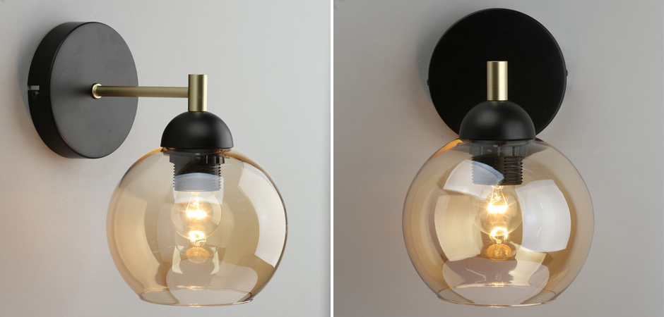 Бра c дымчатым стеклом Smoky Sphere Бра c дымчатым стеклом Smoky Sphere - Loft-Concept в Челябинске