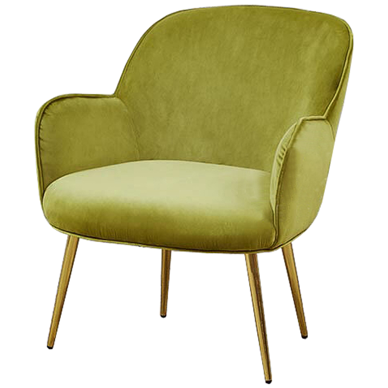 Кресло Waldeck Chair Light green Салатовый Глянцевое золото Кресло Waldeck Chair Light green Салатовый Глянцевое золото в Челябинске | Loft Concept