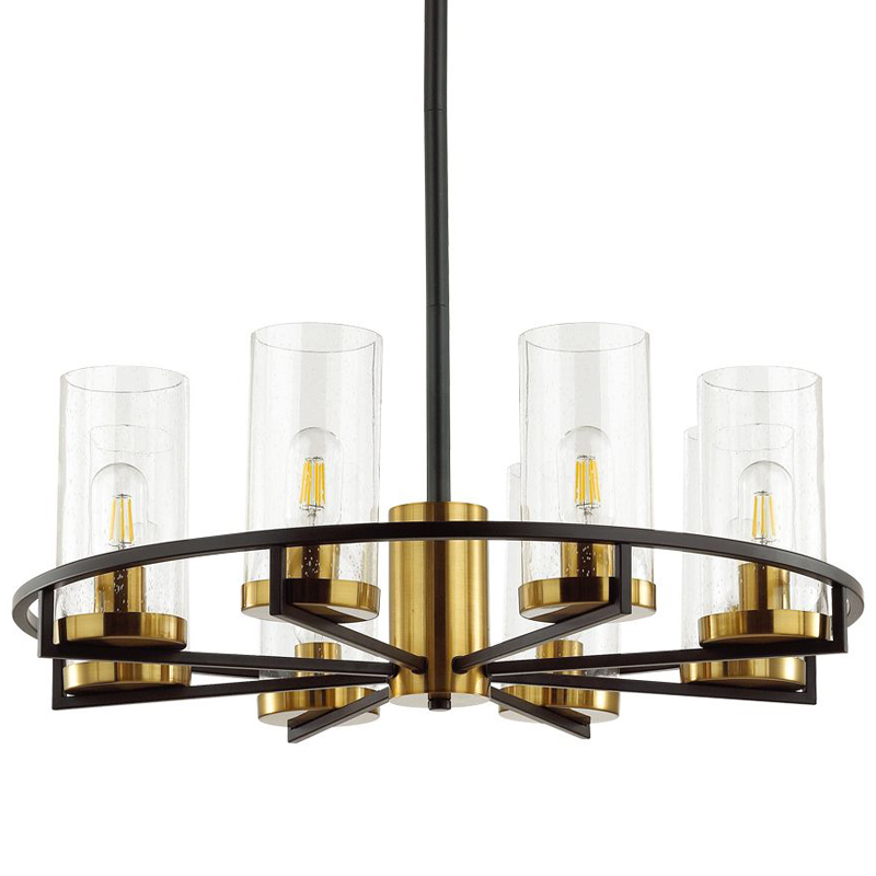 Люстра Goran chandelier 67 Черный Глянцевое золото Прозрачный Люстра Goran chandelier 67 Черный Глянцевое золото Прозрачный в Челябинске | Loft Concept
