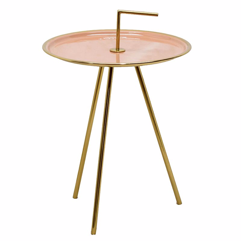 Приставной стол Salute Table Pink Розовый пастельный Глянцевое золото Приставной стол Salute Table Pink Розовый пастельный Глянцевое золото в Челябинске | Loft Concept