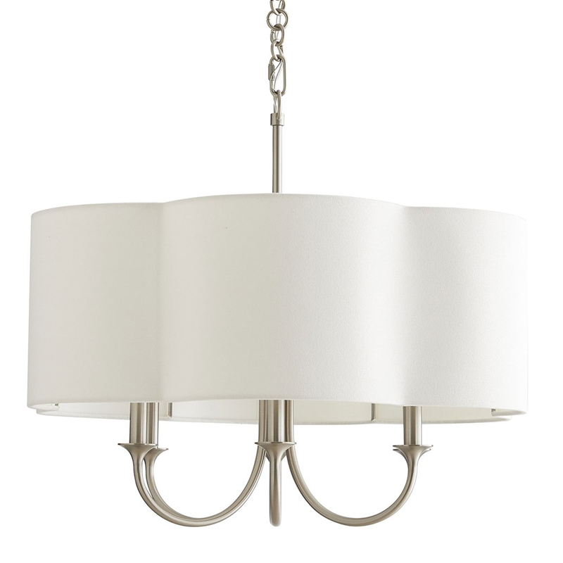 Люстра Vitorino Silver Chandelier Серебряный Белый Люстра Vitorino Silver Chandelier Серебряный Белый в Челябинске | Loft Concept