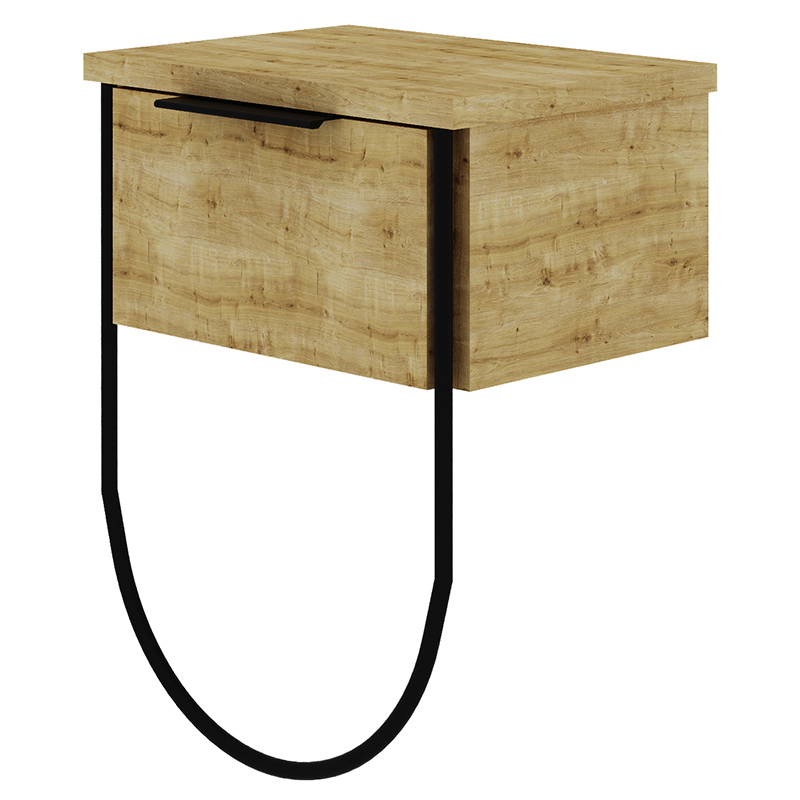 Прикроватная тумба с откидной дверцей из дерева NORFOLK NIGHTSTAND OAK Древесина Черный Прикроватная тумба с откидной дверцей из дерева NORFOLK NIGHTSTAND OAK Древесина Черный в Челябинске | Loft Concept