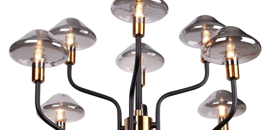 Люстра Gray Glass Mushrooms Люстра Gray Glass Mushrooms - Loft-Concept в Челябинске