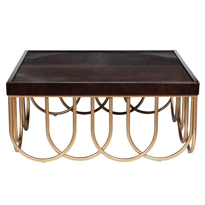 Кофейный стол Cassel Coffee Table Дерево Табак Золотой Кофейный стол Cassel Coffee Table Дерево Табак Золотой в Челябинске | Loft Concept
