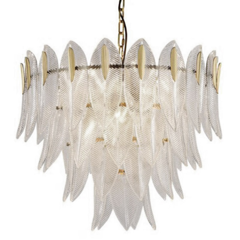 Люстра Textured Glass Petals Chandelier Бронза Белое матовое стекло Люстра Textured Glass Petals Chandelier Бронза Белое матовое стекло в Челябинске | Loft Concept