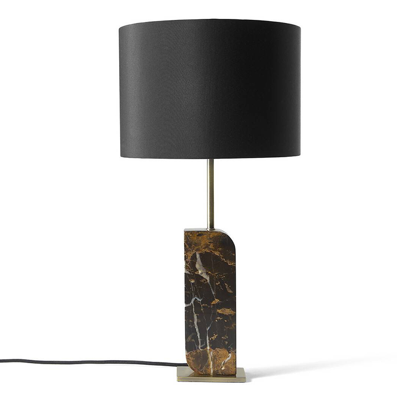 Настольная лампа Franca Marble Stand Черный Латунь Настольная лампа Franca Marble Stand Черный Латунь в Челябинске | Loft Concept