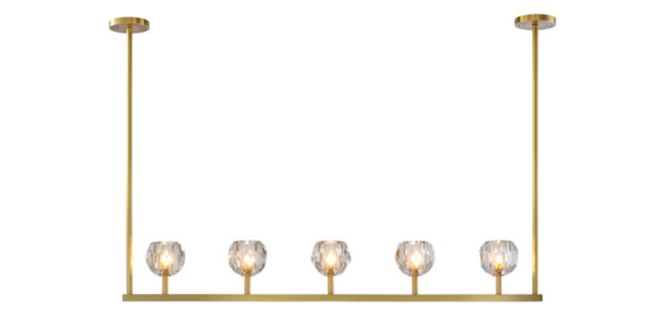 Люстра RH Boule De Cristal Linear Chandelier 5 Люстра RH Boule De Cristal Linear Chandelier 5 - Loft-Concept в Челябинске