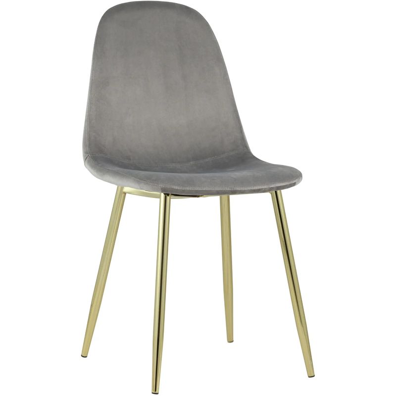 Стул Archie Chair Серый велюр Золотые ножки Серый Золотой Стул Archie Chair Серый велюр Золотые ножки Серый Золотой в Челябинске | Loft Concept