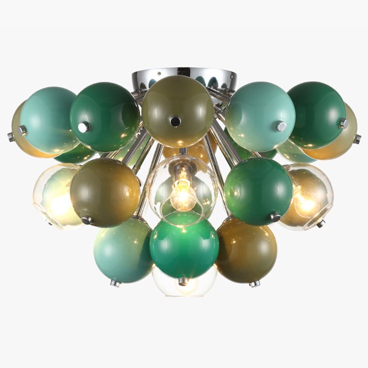 Потолочная люстра Green Ceads Ceiling lamp Зеленый Оливковый Потолочная люстра Green Ceads Ceiling lamp Зеленый Оливковый в Челябинске | Loft Concept