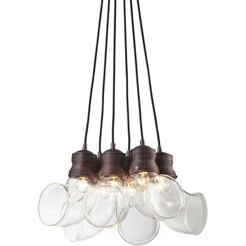 Светильник Glass Horn Pendant 6 Коричневый Светильник Glass Horn Pendant 6 Коричневый в Челябинске | Loft Concept