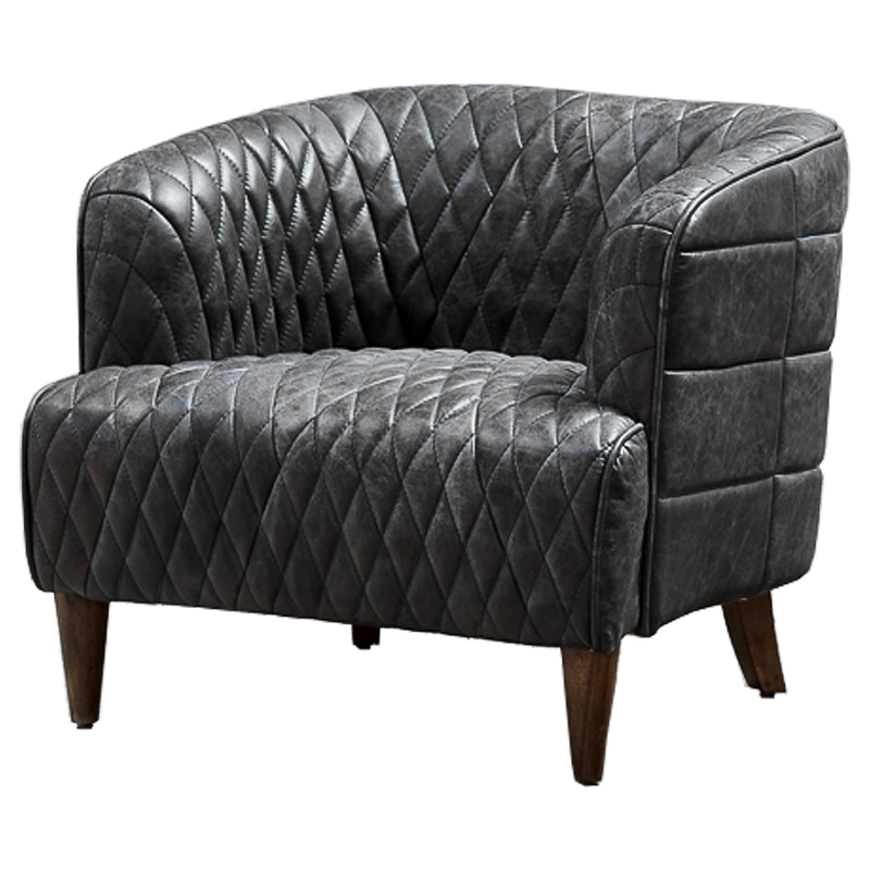 Кресло Philadelphia Armchair Graphite Графит Коричневый в Челябинске | Loft Concept 