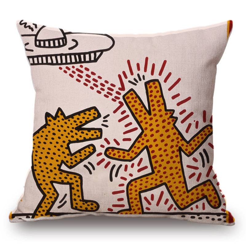 Подушка Keith Haring 9 Мульти Подушка Keith Haring 9 Мульти в Челябинске | Loft Concept