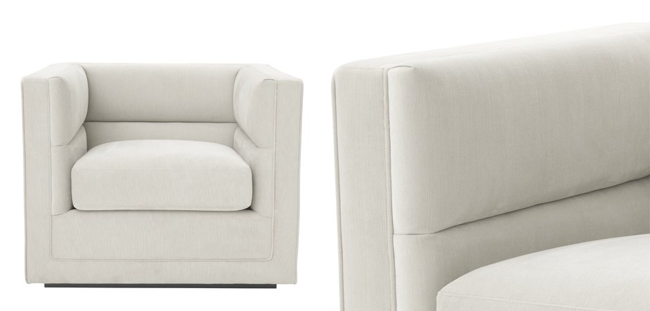 Кресло Eichholtz Сhair Adonia Pebble grey Кресло Eichholtz Сhair Adonia Pebble grey - Loft-Concept в Челябинске