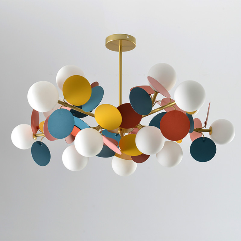 Люстра MATISSE Chandelier multicolor Золотой Белый Мульти в Челябинске | Loft Concept 