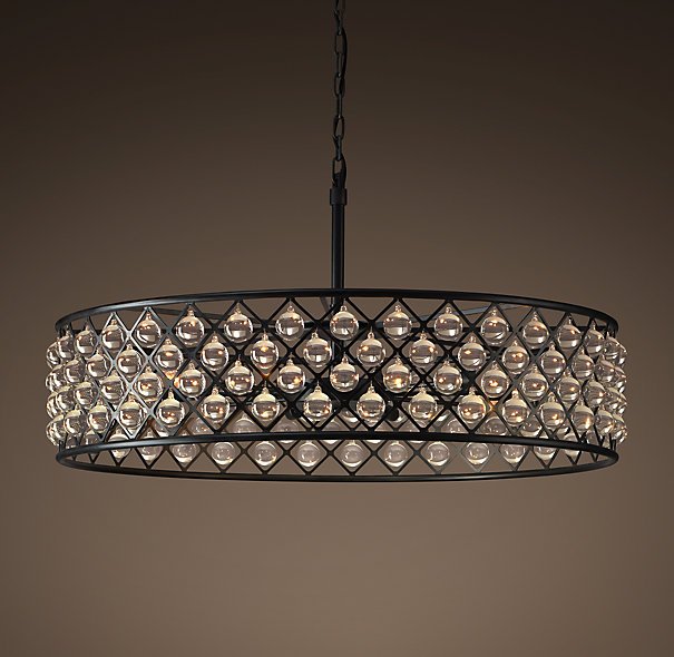 Люстра RH Spencer Hoop Chandelier 80 Черный Люстра RH Spencer Hoop Chandelier 80 Черный в Челябинске | Loft Concept