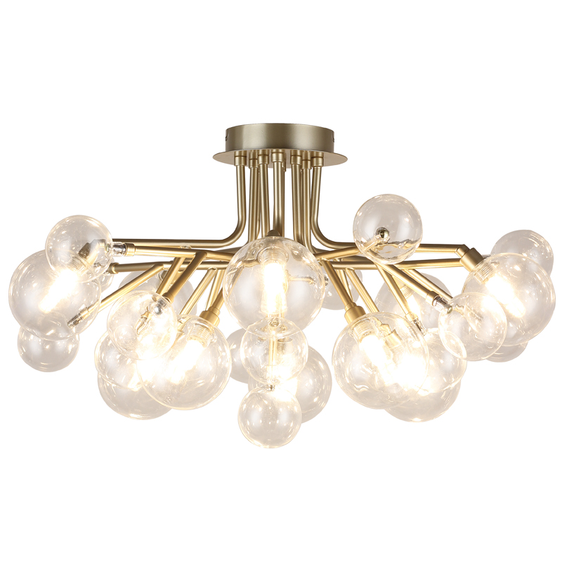Люстра Berries Chandelier Flower clear 10 Винтажное Светлое Золото Прозрачный Люстра Berries Chandelier Flower clear 10 Винтажное Светлое Золото Прозрачный в Челябинске | Loft Concept