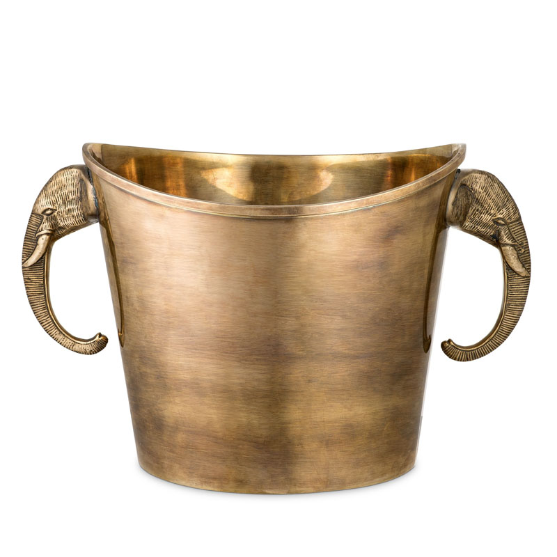 Ведерко для льда Eichholtz WINE COOLER MAHARAJA brass Винтажная латунь Ведерко для льда Eichholtz WINE COOLER MAHARAJA brass Винтажная латунь в Челябинске | Loft Concept