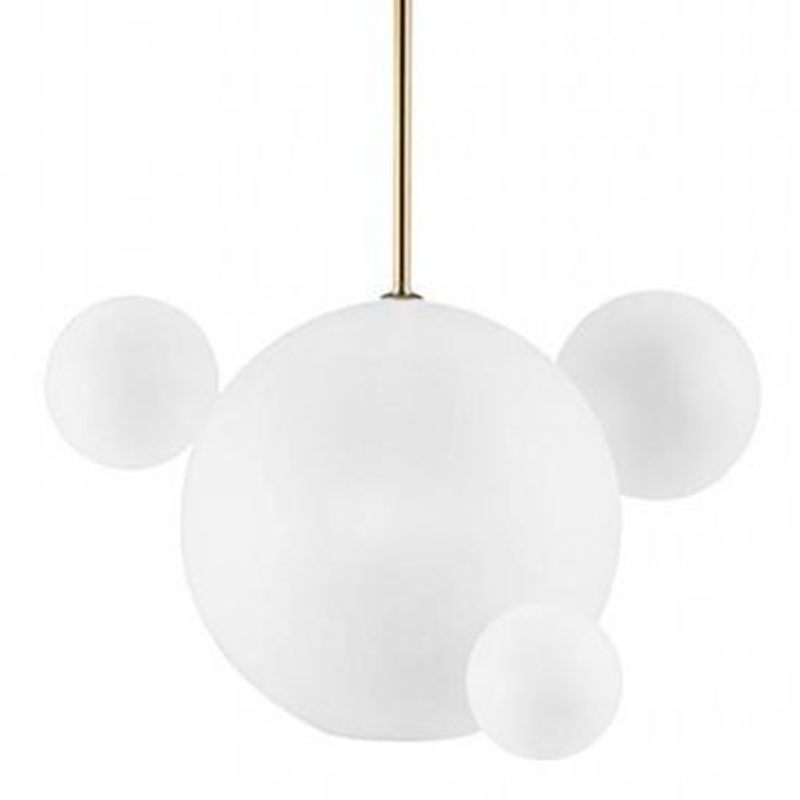 Светильник Giopato & Coombes Bollr Pendant 4 BUBBLE LAMP матовое белое стекло Белый Золотой Светильник Giopato & Coombes Bollr Pendant 4 BUBBLE LAMP матовое белое стекло Белый Золотой в Челябинске | Loft Concept