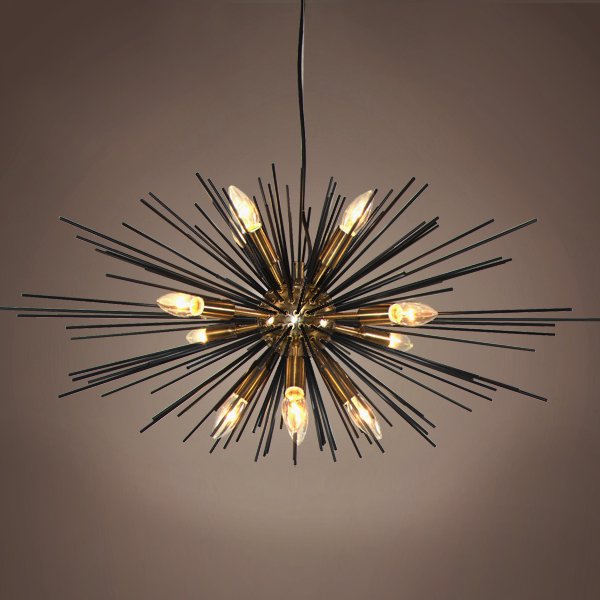 Люстра Astra Chandelier Sputnik Gold & Black Люстра Astra Chandelier Sputnik Gold & Black в Челябинске | Loft Concept