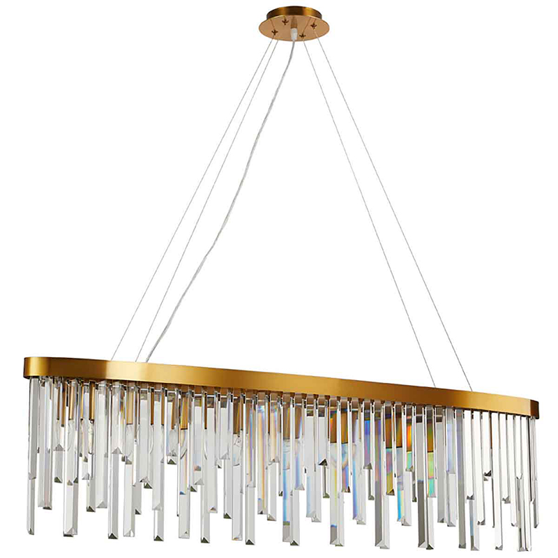 Люстра Bennett Oval Chandelier gold Прозрачный Золотой Люстра Bennett Oval Chandelier gold Прозрачный Золотой в Челябинске | Loft Concept