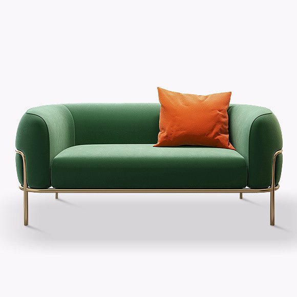 Диван SOPHIE SOFA Зеленый Латунь Диван SOPHIE SOFA Зеленый Латунь в Челябинске | Loft Concept