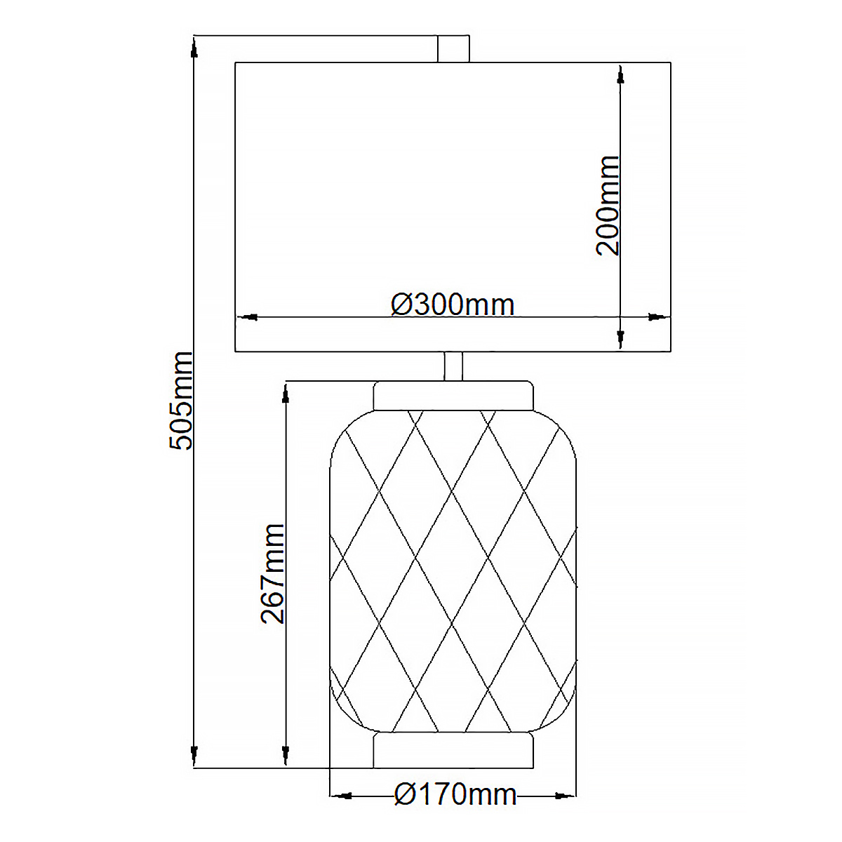 Настольная лампа с цилиндрическим абажуром и прозрачным стеклянным основанием Quintiesse в Челябинске