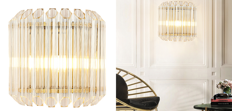 Бра Hexagon Wall Lamp прозрачное стекло Бра Hexagon Wall Lamp прозрачное стекло - Loft-Concept в Челябинске