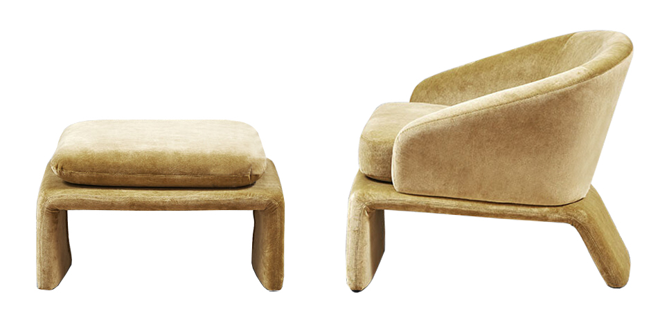 Кресло и пуф Connor Armchair Кресло и пуф Connor Armchair - Loft-Concept в Челябинске