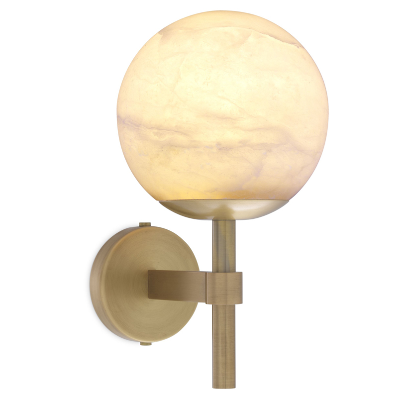 Бра Eichholtz Wall Lamp Jade alabaster Латунь Античная полированная Белый Бра Eichholtz Wall Lamp Jade alabaster Латунь Античная полированная Белый в Челябинске | Loft Concept
