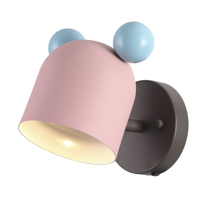 Бра Mickey Mouse Pink Розовый пастельный Бра Mickey Mouse Pink Розовый пастельный в Челябинске | Loft Concept