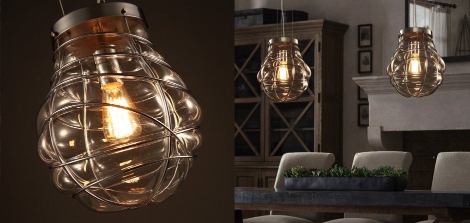 Подвесной светильник Steampunk Glass Shape Подвесной светильник Steampunk Glass Shape - Loft-Concept в Челябинске