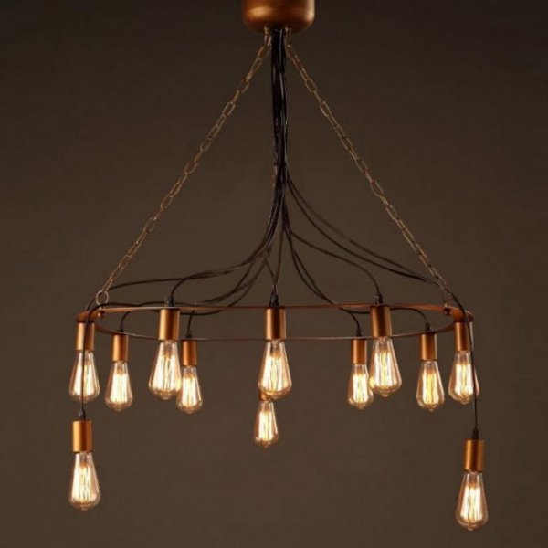 Люстра Blood Wire Chandelier Black 12 Золотой Черный Люстра Blood Wire Chandelier Black 12 Золотой Черный в Челябинске | Loft Concept