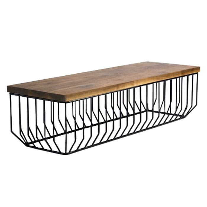 Банкетка-столик Reza Feiz Wired Bench Черный Банкетка-столик Reza Feiz Wired Bench Черный в Челябинске | Loft Concept