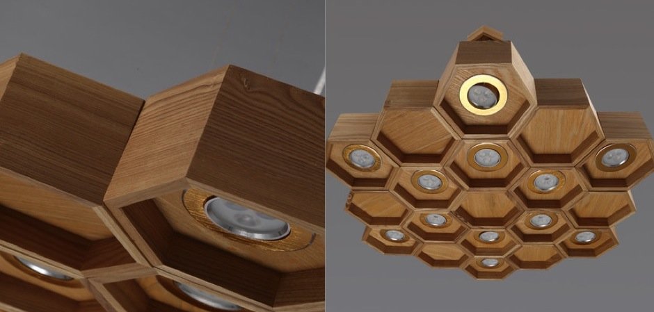Люстра Honeycomb 12 Loft Wooden Ecolight Люстра Honeycomb 12 Loft Wooden Ecolight - Loft-Concept в Челябинске