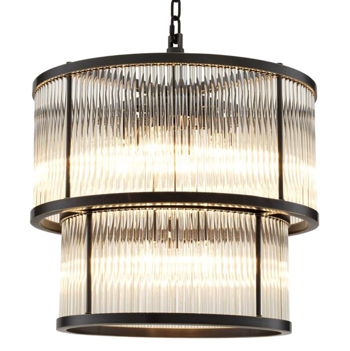 Люстра Chandelier Pasadena Bronze Темная бронза Прозрачное Стекло Люстра Chandelier Pasadena Bronze Темная бронза Прозрачное Стекло в Челябинске | Loft Concept