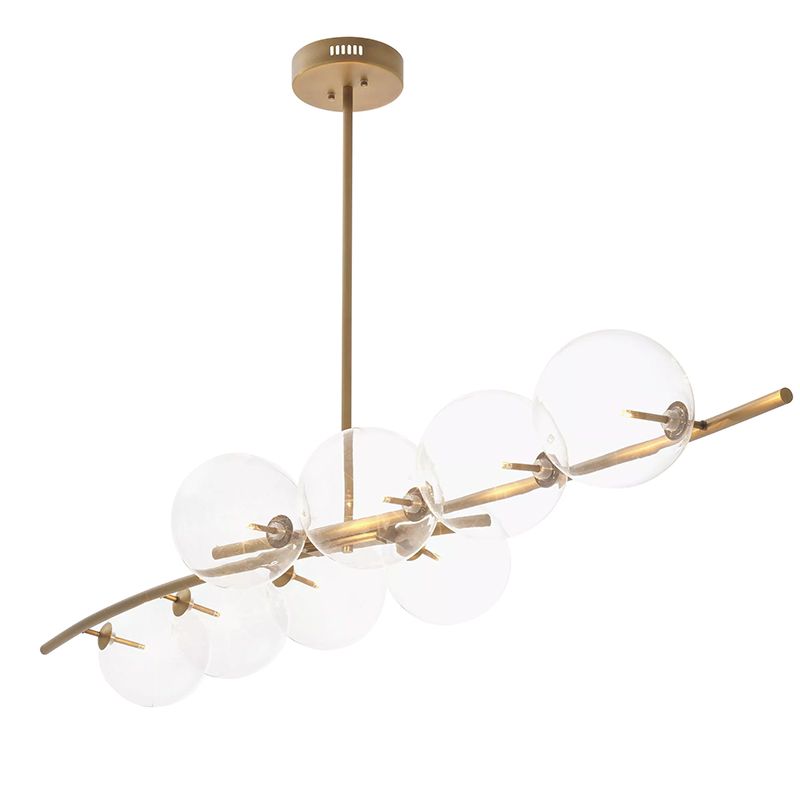 Люстра Eichholtz Chandelier Spezia Латунь Прозрачное Стекло Люстра Eichholtz Chandelier Spezia Латунь Прозрачное Стекло в Челябинске | Loft Concept
