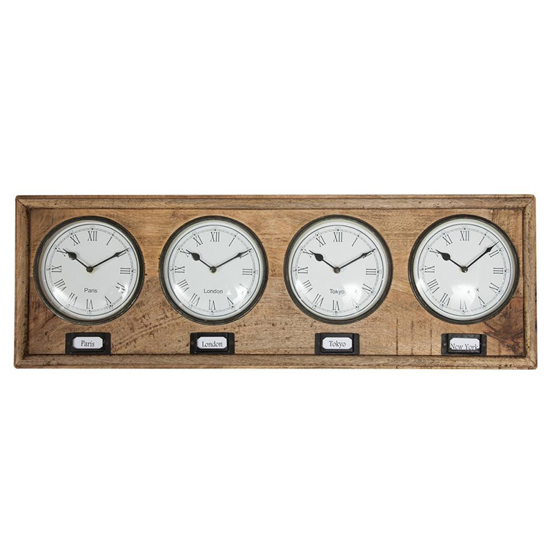 Часы Watch with Four Dials mango tree Древесина Часы Watch with Four Dials mango tree Древесина в Челябинске | Loft Concept