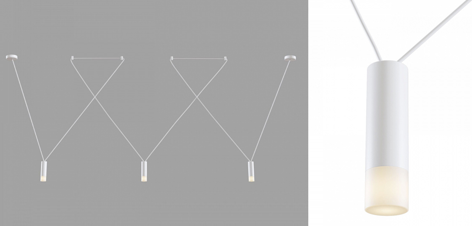 Wireflow LED White Suspension lam 3 патрона Wireflow LED White Suspension lam 3 патрона - Loft-Concept в Челябинске