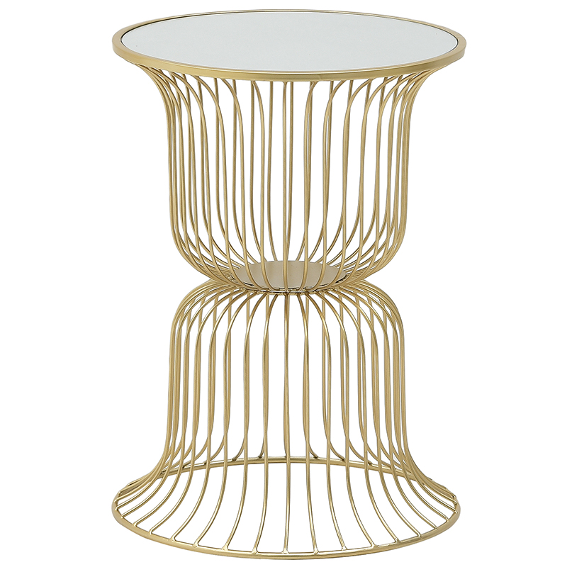 Круглый приставной стол Anthony Gold Side Table  в Челябинске | Loft Concept 