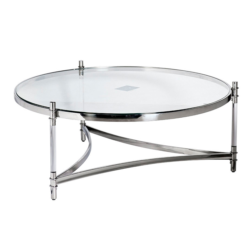 Кофейный стол Octavio Coffee Table Хром Прозрачный Кофейный стол Octavio Coffee Table Хром Прозрачный в Челябинске | Loft Concept