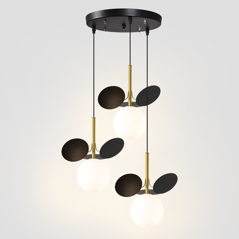 Люстра MATISSE Circle Trio black Золотой Белый Черный Люстра MATISSE Circle Trio black Золотой Белый Черный в Челябинске | Loft Concept