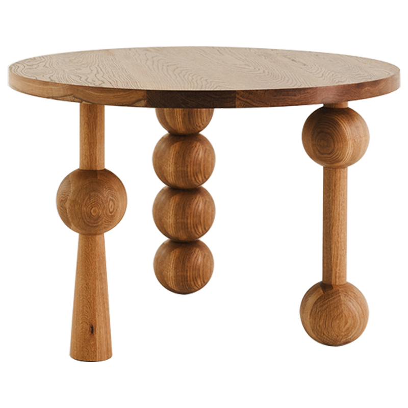 Круглый обеденный стол Keith Unique Shape Dining Table Коричневый Круглый обеденный стол Keith Unique Shape Dining Table Коричневый в Челябинске | Loft Concept