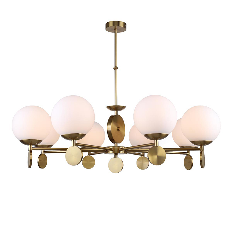 Люстра Kyran Chandelier Bronze 8 Бронза Белый Люстра Kyran Chandelier Bronze 8 Бронза Белый в Челябинске | Loft Concept