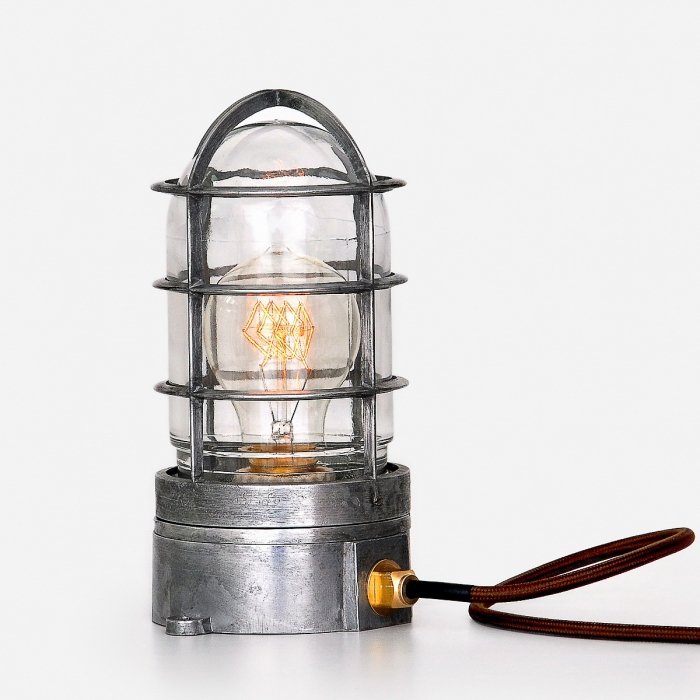 Настольная лампа Steampunk Cage Glass Edison Table lamp Настольная лампа Steampunk Cage Glass Edison Table lamp в Челябинске | Loft Concept