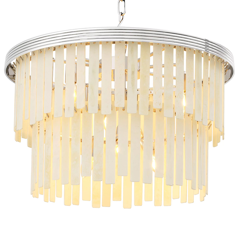 Люстра Eichholtz Chandelier Arizona S Nickel ivory ( слоновая кость ) Никель Люстра Eichholtz Chandelier Arizona S Nickel ivory ( слоновая кость ) Никель в Челябинске | Loft Concept