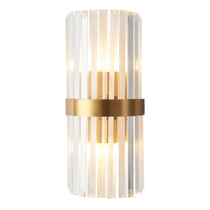 Бра Odeon Clear Glass Gold metal Wall Lamp Прозрачный Латунь Бра Odeon Clear Glass Gold metal Wall Lamp Прозрачный Латунь в Челябинске | Loft Concept