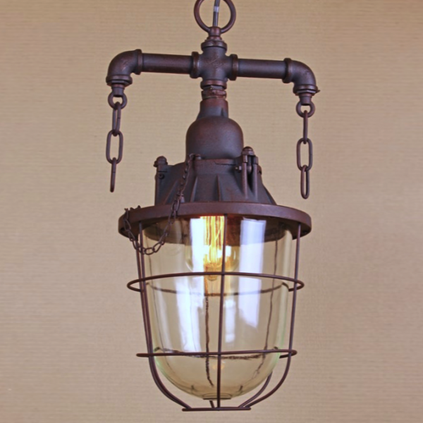 Подвесной светильник Marine Lantern Коричневый Подвесной светильник Marine Lantern Коричневый в Челябинске | Loft Concept