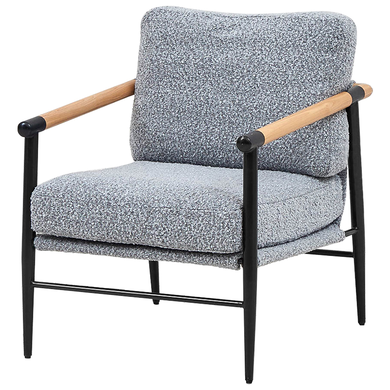 Кресло Dale Gray Armchair Черный Серый Древесина Кресло Dale Gray Armchair Черный Серый Древесина в Челябинске | Loft Concept