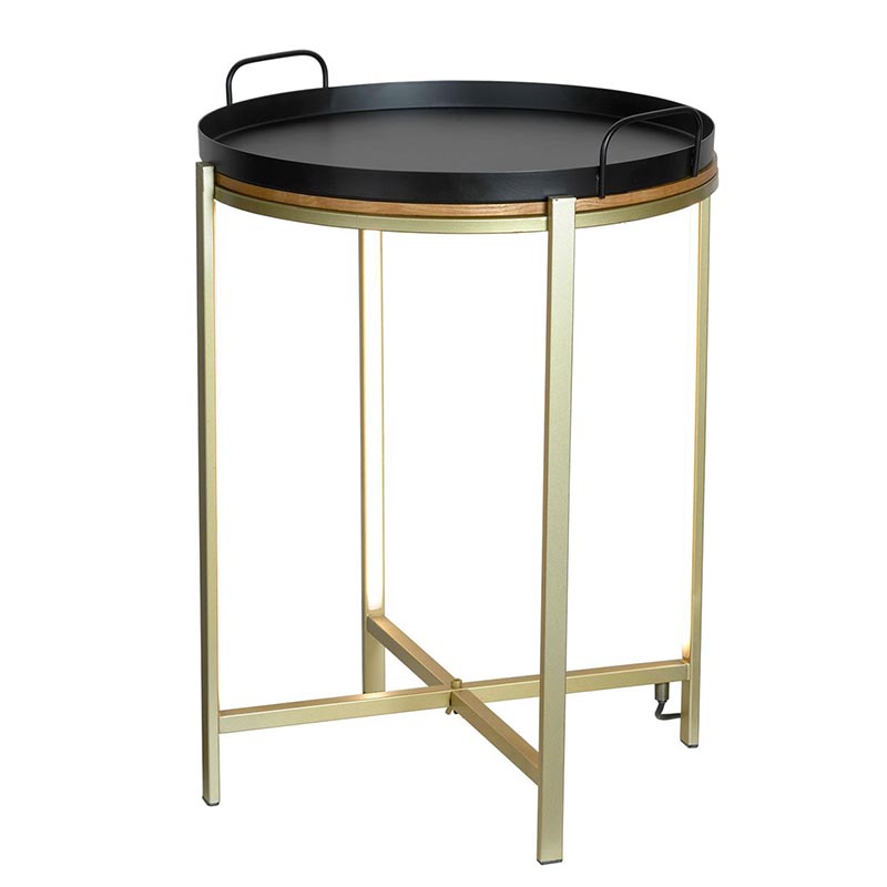 Приставной стол Nagib Side Table Bronze LED Бронза в Челябинске | Loft Concept 